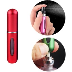 Shoppo Marte Portable Mini Aluminum Refillable Perfume Bottle Spray Empty Cosmetic Containers Atomizer, Capacity:5ml(Red)