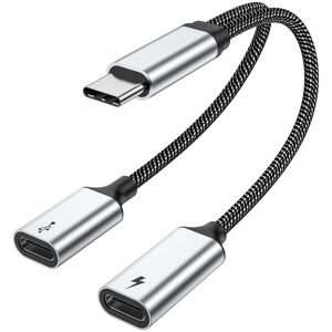 MTK USB-C han til dobbelt USB-C hun splitter kabel hurtig opladning