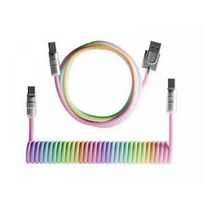 MaxMount Colorful Gradient Coiled Cable USB-C - Rainbow