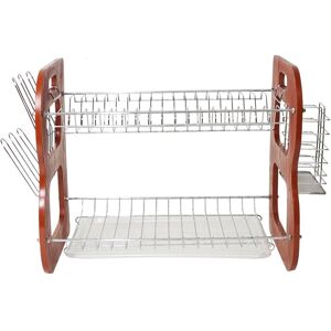 Highlands Smooth and stable dish rack in stainless steel with 2 shelves