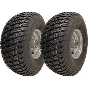 Parnells 15x6,00-6 Grass Lawnmower Wheels 4Ply P332 Dæk på RIM 25mm lejer (sæt af 2)