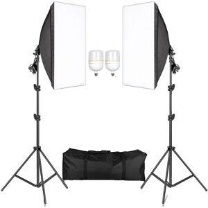 SupplySwap Fotograferingslysningssæt, Softbox-system, Professionelt studieudstyr, 135W pærer