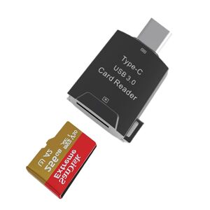 NÖRDIC USB-C 3.0 TF hukommelseskortlæser 5Gbps UHS-I