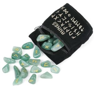 BayOne Rune Stones Natural Stone med malede runer 25-pack