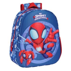 Spider-Man 3D School Bag Marvel Spidey and his amazing friends  Red Navy Blue 27 x 33 x 10 cm