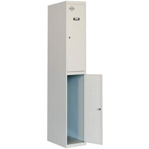 Locker Simon Rack Metal Light grey 2 Compartments (180 x 30 x 50 cm)