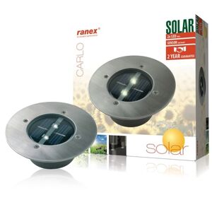 Ranex Solar Markbelysning 2 LED Round