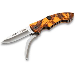 Briv Buköppnarfällkniv dubbelblad Belly Orange Camo, 1/6/48