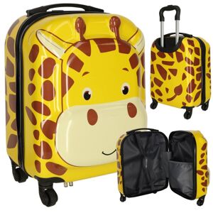 ikonka Rejsekuffert til børn, håndbagage på hjul, giraf