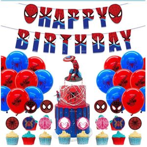 Spider Man Kids Party Balloon Bow - Tillykke med fødselsdagsfesten