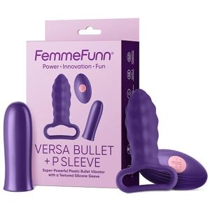 FemmeFunn Versa Bullet With P Sleeve vibrator med et mørklilla cover