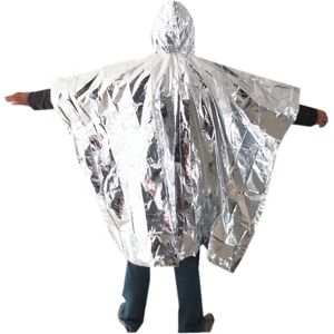 INF Emergency Rain Poncho PET/Aluminium Silver