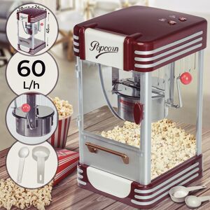 Jago - Retro automatisk popcornmaskine - 50'erne look - Rustfrit stål - 60 L/time - 28 x 24 x 45 cm.