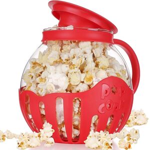 NSF Mikrobølgeovn Glas Popcorn Popper med Silicone Låg Mikrobølgeovn Popcorn Popper med Temperatur Safe Glas