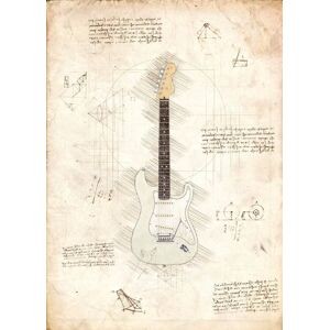 A3 Print - Music - Jimi Hendrix Fender