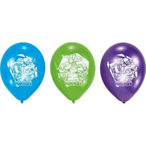 Procos S.A. Ninja turtles balloner 6 stk 25 cm mutant teenage ballon