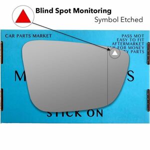 MediaTronixs Right Driver Side Wide Angle BSM Wing Mirror Glass For BMW i4 G26 2021-2023