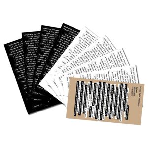 shopnbutik 2 Sets Small Talk Stickers Hand Account DIY Retro Text Sticker Pack(8 Sheets Stickers + 1 Card))