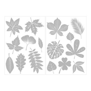 Shoppo Marte Transparent Window Decals Protect Wild Birds From Impact Decals(Leaf A5A6)