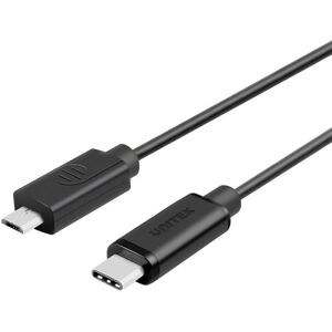 Mikro USB 2.0 B til USB C-kabel Unitek Y-C473BK Sort 1 m