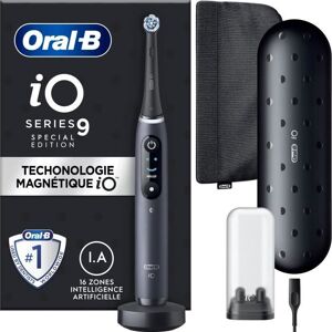 Oral-B Oral -B io 9 - Black Electric Teeth Brush - Bluetooth Connected, 1 Brush, 1 Charger Travel Case, 1 Magnetic Pouch