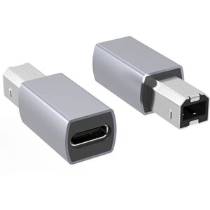 2pcs JUNSUNMAY USB Type-C Female to Male USB 2.0 Type-B Adapter Converter Connector for Printers Scanner Electric Piano