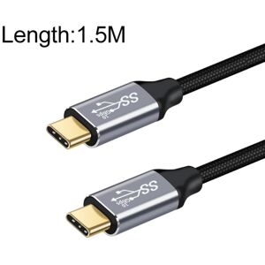 Shoppo Marte 1.5m 10Gbps USB-C / Type-C Male to Male Charging Data Transmission Cable