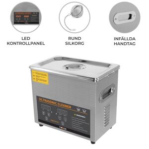 Monster Shop Digital Ultrasonic Cleaner Professionel kommerciel rustfrit stål Ultra Sonic Baderengøringsmaskine 1-30 min timer 0-80°C 240V 40kHz Smykker Metal