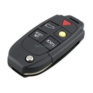 MediaTronixs 5 Button Flip Remote Key Fob Shell Case For VOLVO S60 S80 V70 XC70 XC90 Repair