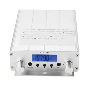 High Discount ST-15B 1,5W/15W FM-sender stereo PLL FM-radiostation med 87MHz-108MHz – bnc-stik