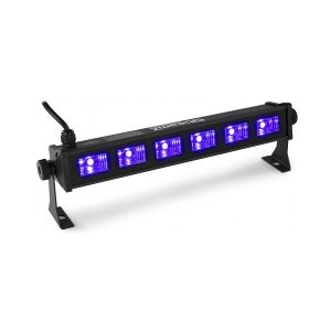 UV lys bar, BUV63 med 6 stk. kraftige UV LED / 36cm bred / solid monteringsfod f