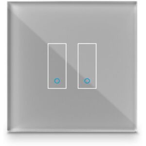 Iotty Smart Switch double button faceplate - Design your own smart switch Colour: Grey