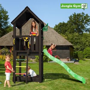 Jungle Gym Club legetårn komplet inkl. rutschebane, grundmalet sort - 806-284