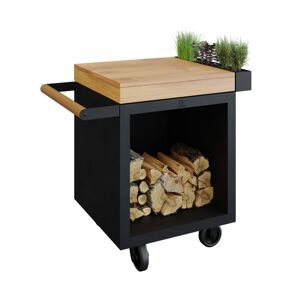 OFYR Mise en Place Table Black 65 PRO Teak Wood