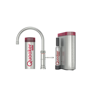 Quooker Classic Fusion Round Sæt M3l Rustfri Stål Inkl. Pro3 & Cube Beholder