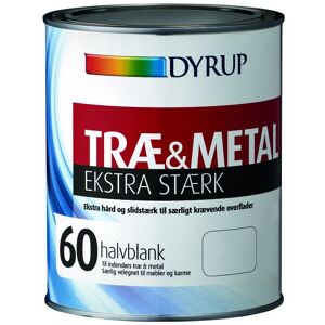 Dyrup Træ&metal Ekstra Stærk Halvblank Hvid - 1lt