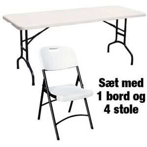 Lomax Park Sæt Til 4 Pers. , 1 Klapbord + 4 Klapstole