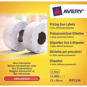 Avery Prisetiketter Perm.   12x26 Mm   Hvid