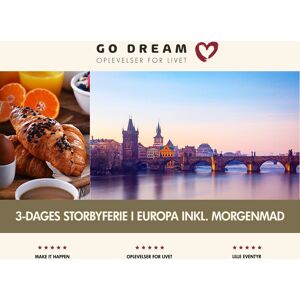 Go Dream Oplevelsesgave - 3-Dage Storbyferie Inkl Morgenmad