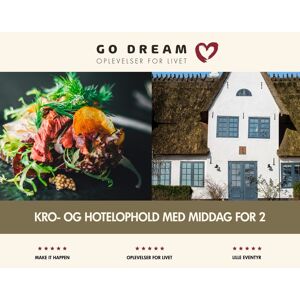 Go Dream Oplevelsesgave - Kro- Og Hotelophold Med Middag