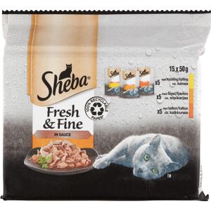 Sheba Fresh&fine; Portionsposer, Fjerkræ, 15x50g