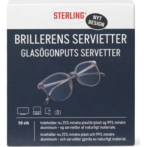 Sterling Brillerens Renseservietter, 50 Stk.