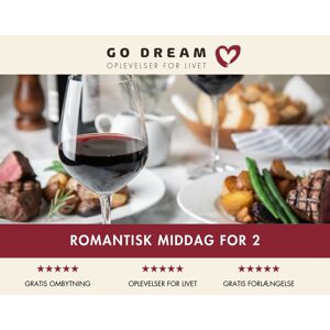 Go Dream Oplevelsesgave - Romantisk Middag For 2