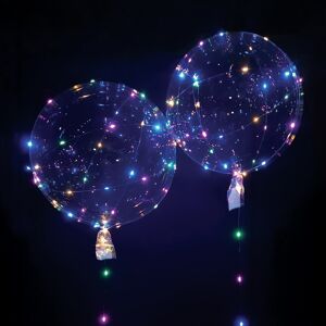 No-Name Ballon Med Led, Multifarvet Lys, 50 Cm, 2 Stk.