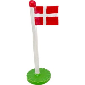 Theclayplay Klassisk Dannebrogsflag Grøn Bund 23cm