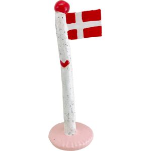 Theclayplay Klassisk Dannebrogsflag Rosa Bund 23cm