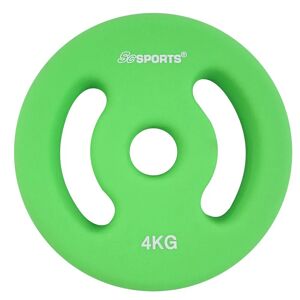 FF Europe Neopren Vægtskiver - Sæt: 2 X 4 Kg, Ø 31mm, Støbejern, Grøn