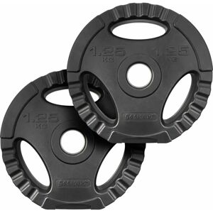 FF Europe Vægtskiver - Sæt Af 2, Hver 1,25 Kg, Ø 30/31 Mm, Tri-Grip, Cement, Plastik, Sort