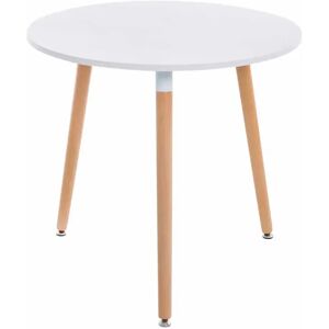 CLP Spisebord I Moderne Stil, Diameter 80cm, Hvid