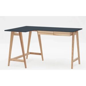 Ragaba Luka Asketræ Hjørneskrivebord B 135cm X D 85cm / Grafit Venstre Side